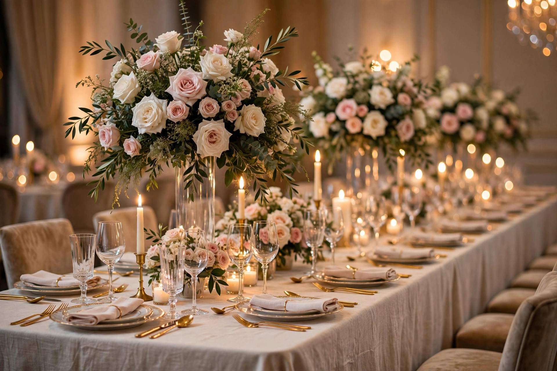 Catering table setting